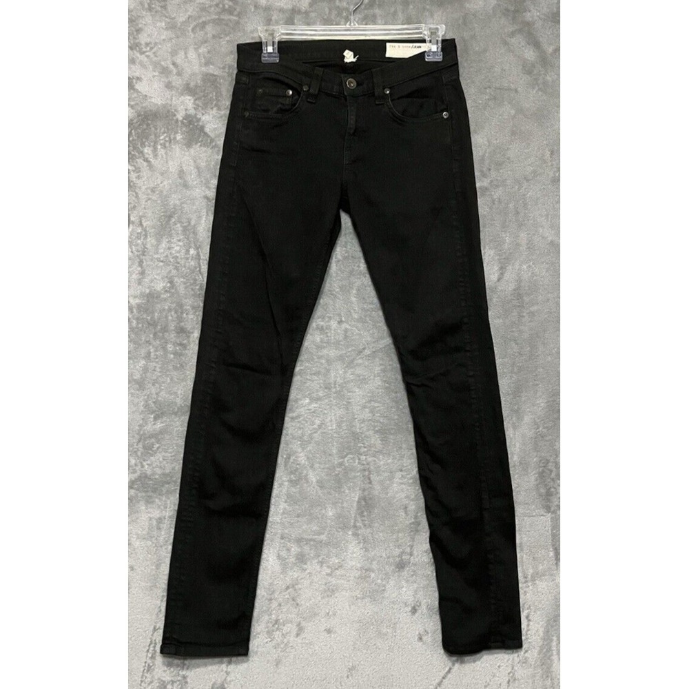 Rag Bone The Dre Jeans dark Green Olive Denim Stretch boyfriend skinny Sz 25
